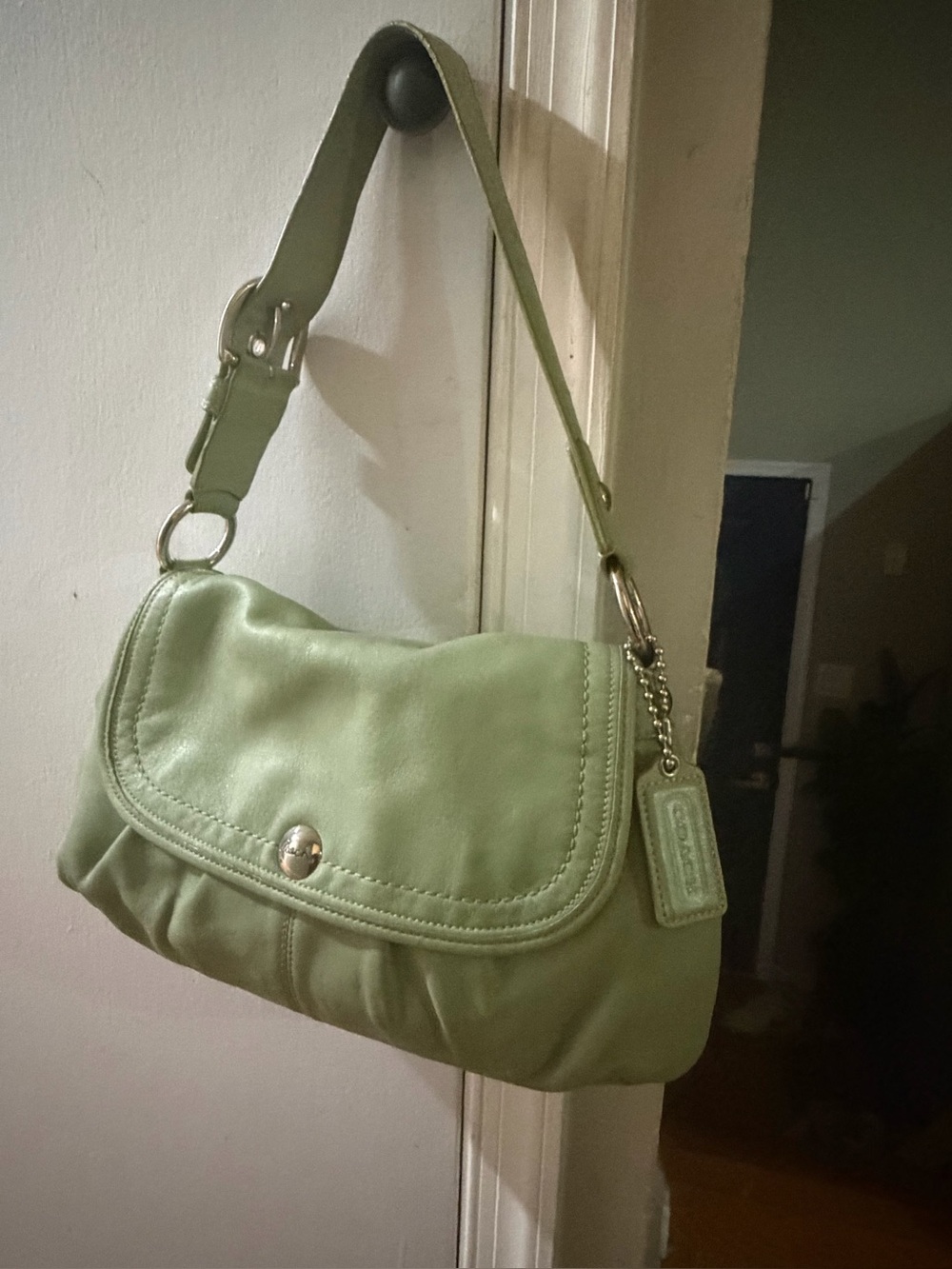 RARE Vintage Y2K Coach Soho Pleated Flap Shoulder Bag EUC